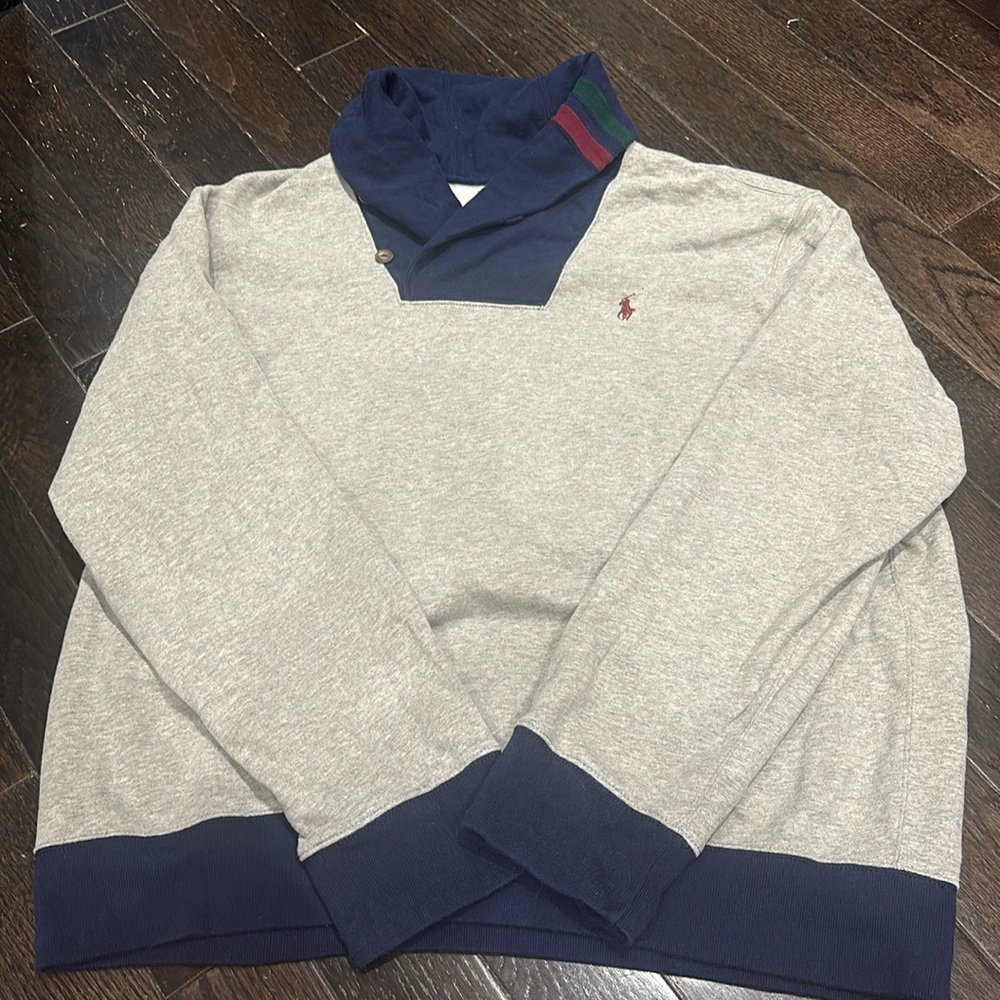 Polo by Ralph Lauren Gray and Navy Sweater